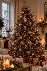 Luxe Roze Kerstbal met Bloemdetail – 6 cm & 8 cm - productafbeelding 4