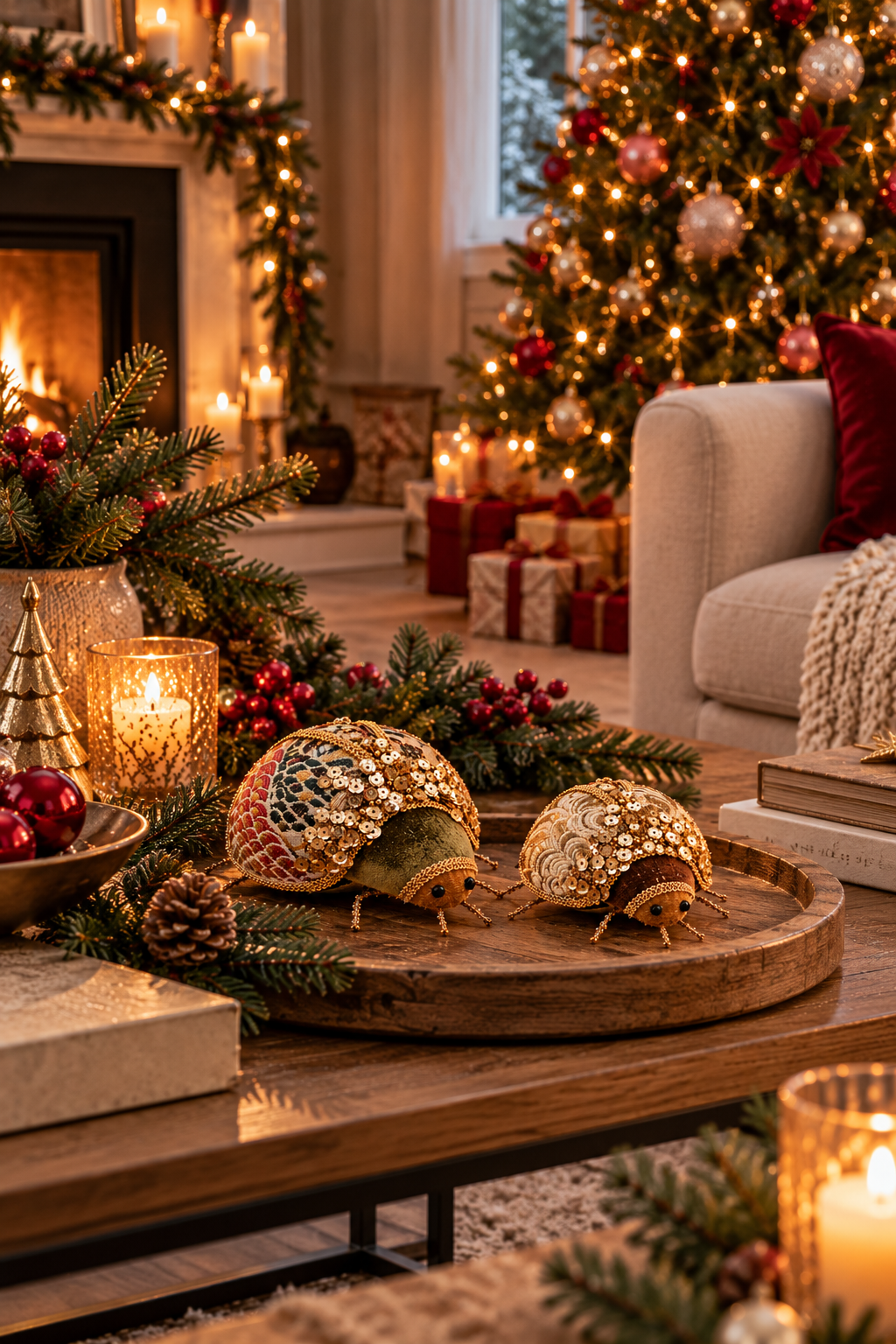 Decoratieve Kerstkevers – Set van 2 | Groot & Klein - productafbeelding 5