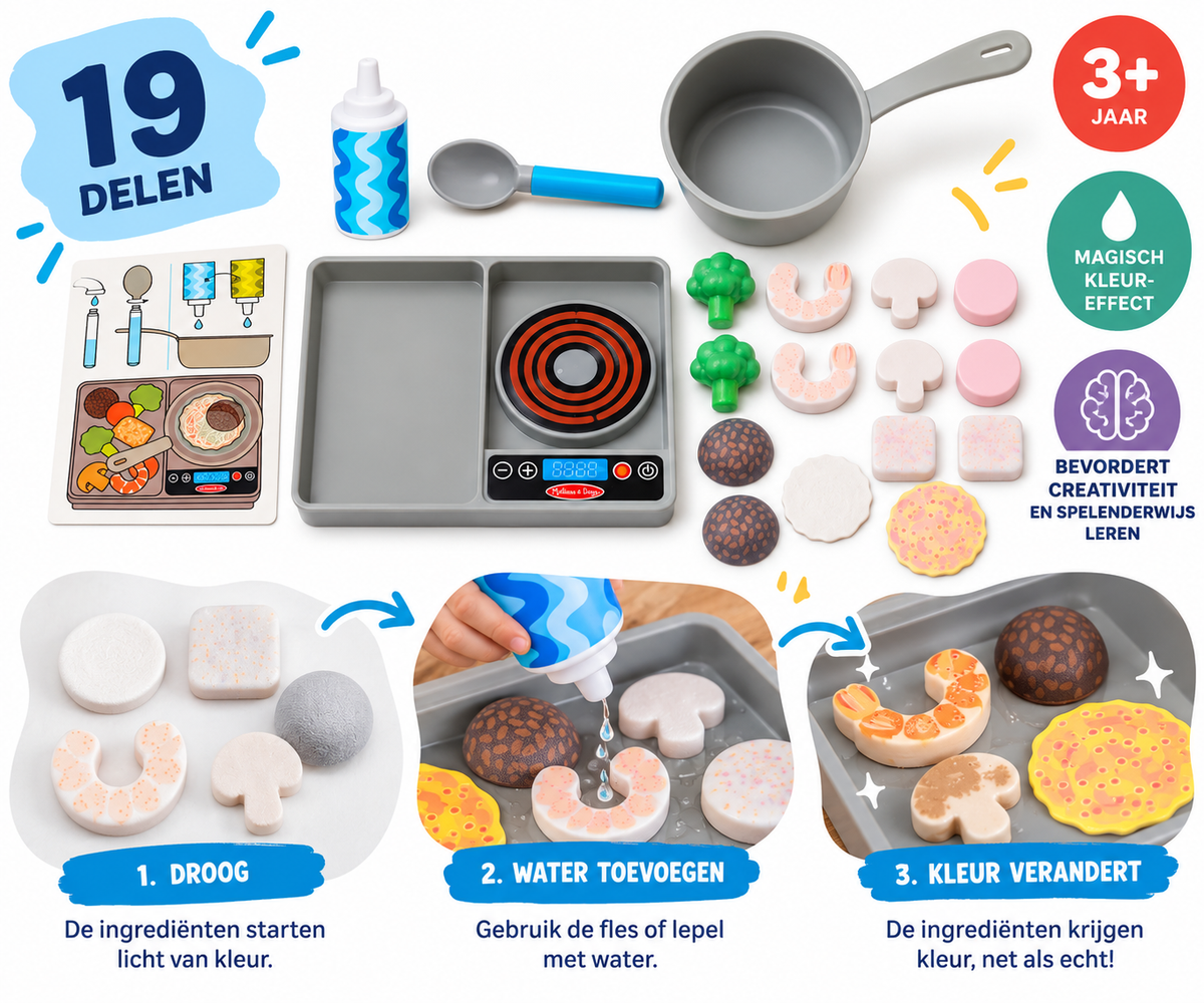 Melissa & Doug Water WOW! Kookplaat Speelset – 3+ - productafbeelding 4