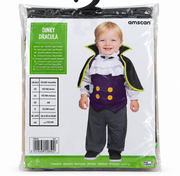 Amscan Dinky Dracula Baby Kostuum – 3-6 maanden / 68 cm - verpakking 2
