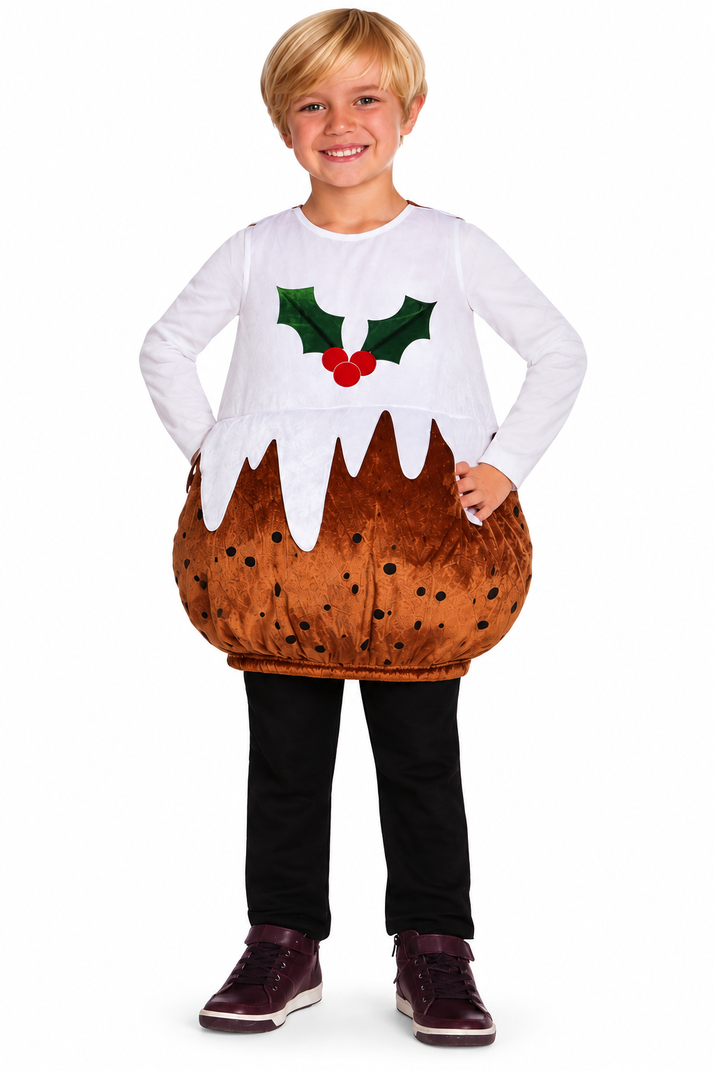 Amscan Christmas Pudding Kerstkostuum Kind – 6-8 jaar - productafbeelding 1