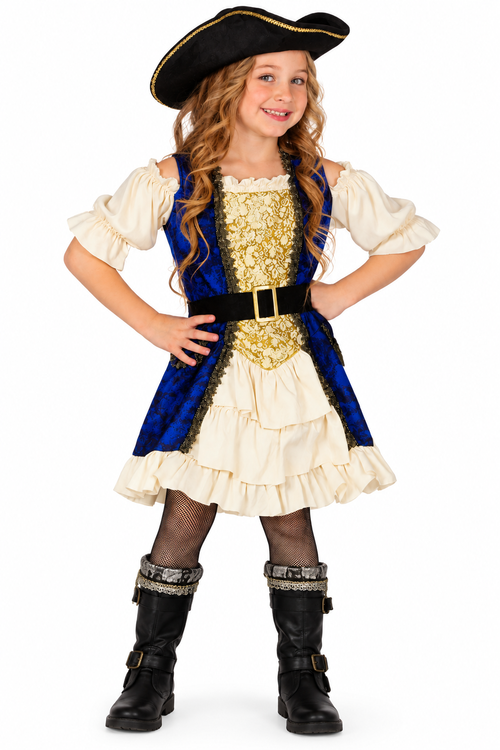 Fiestas Guirca Pirate Captain Piratenkostuum Meisje – 5-6 jaar