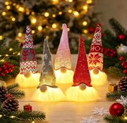 Verlichte Kerstkabouters – Set van 5 | Warm Wit LED – 20 cm - productafbeelding 2