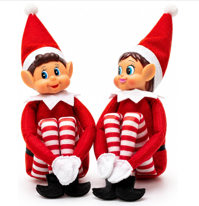 Elfie & Elvie – Naughty Christmas Elves Boy & Girl | Set of 2