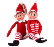 Elfie & Elvie – Ondeugende Kerstelfjes Jongen & Meisje | Set van 2 - productafbeelding 4