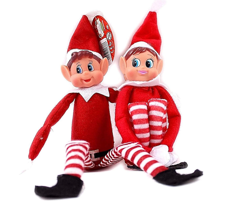 Elfie & Elvie – Ondeugende Kerstelfjes Jongen & Meisje | Set van 2 - productafbeelding 4
