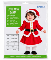 Amscan Little Miss Santa Baby Kerstkostuum – 12-18 maanden / 86 cm - verpakking 2