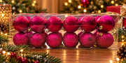 Kerstballenset Fuchsia – 24 stuks – Ø 6 cm - productafbeelding 3