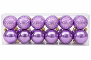 Kerstballenset Paars & Lila – 24 stuks – Ø 6 cm - productweergave 1